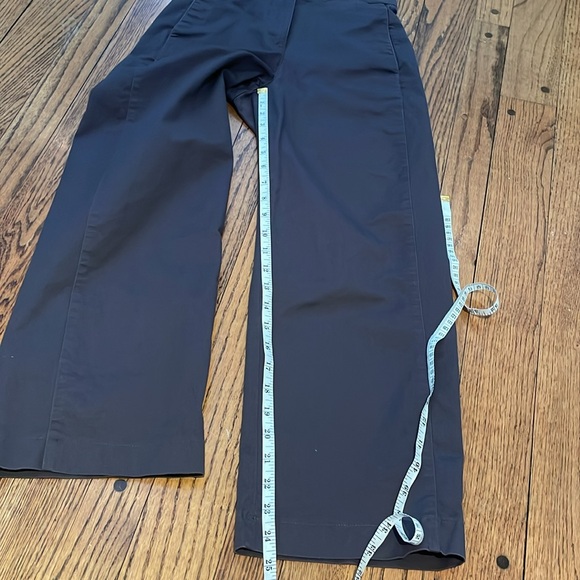 Babaton sz OO cotton/elastane wider leg back pocket darts dark grey/taupe - Picture 6 of 10